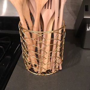 Anthro Scalloped Utensil Basket